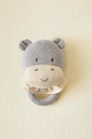 CHILDREN'S HIPPOPOTAMUS PLUSH TOY RATTLE