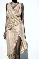 SEQUIN MIDI DRESS