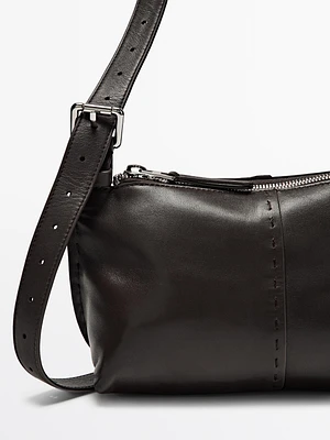 Mini-sac à bandoulière en cuir nappa