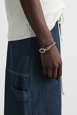 FAUX LEATHER COMBINATION BRACELET