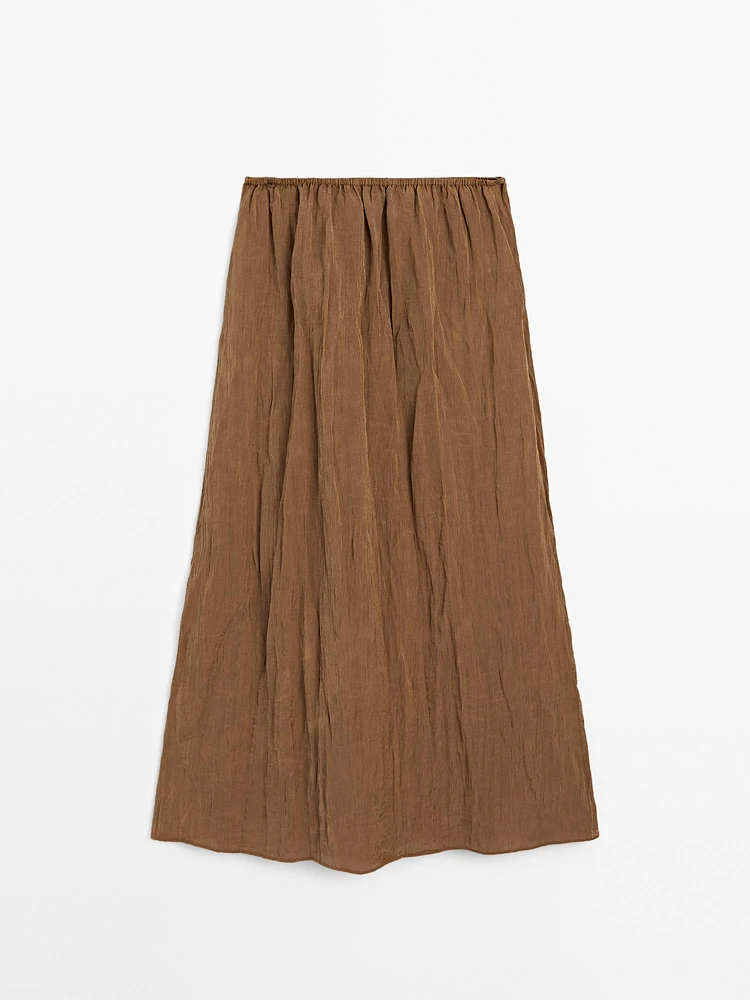 Jupe plissée légère à taille élastique