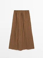 Lightweight pleated skirt with elasticated waistband