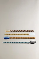 LOT CUILLÈRES VERRE SPIRALE (LOT DE 4)