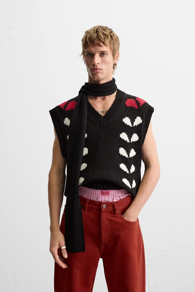 LIMITED EDITION HEART JACQUARD VEST