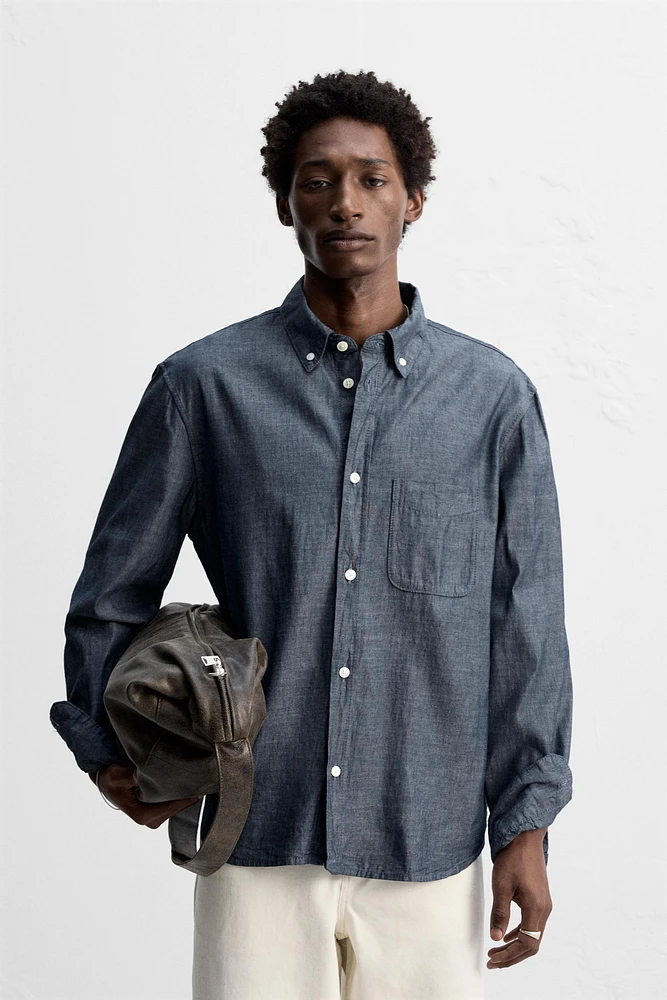 CHEMISE STRUCTURÉE EN CHAMBRAY
