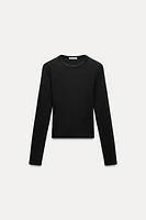 LONG SLEEVE COTTON MODAL T-SHIRT