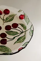 ASSIETTE À DESSERT VERRE RECYCLABLE CERISES