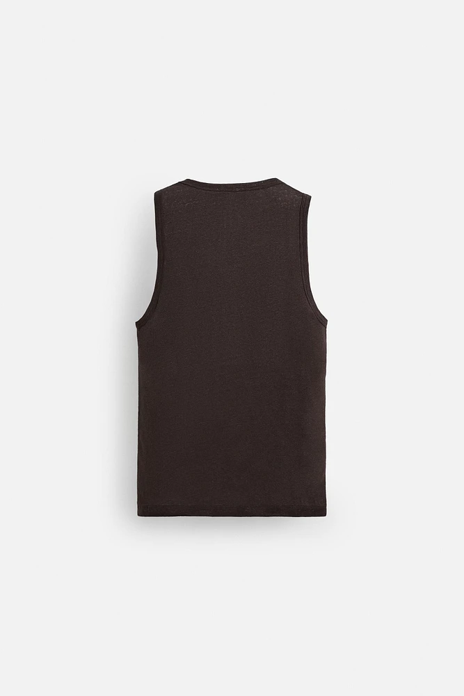 100% LINEN TANK TOP