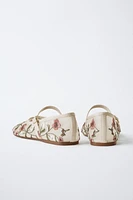 EMBROIDERED BALLET FLATS