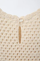 TOP EN MAILLE FRUITS AU CROCHET