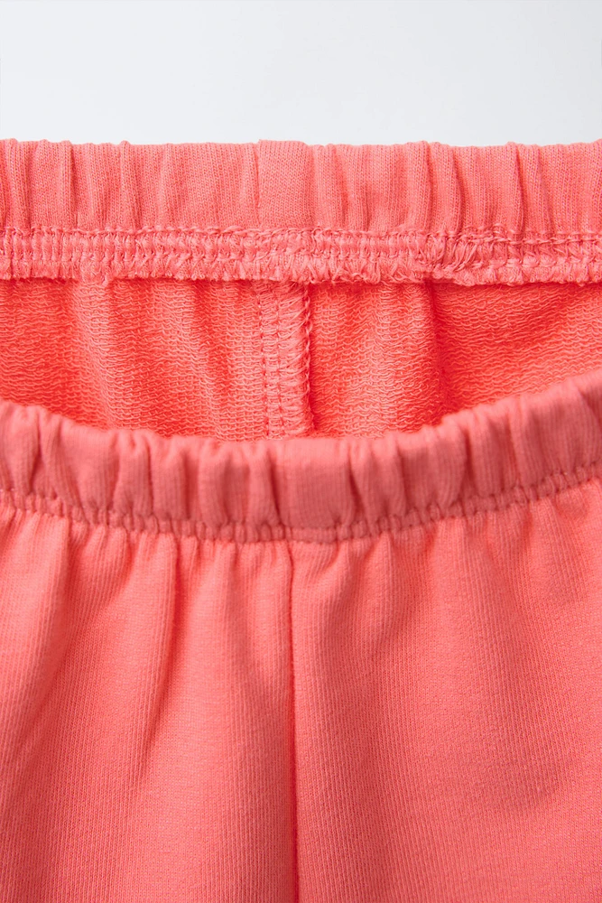 SWEATSHIRT AND BERMUDA SHORTS SET WITH LABEL