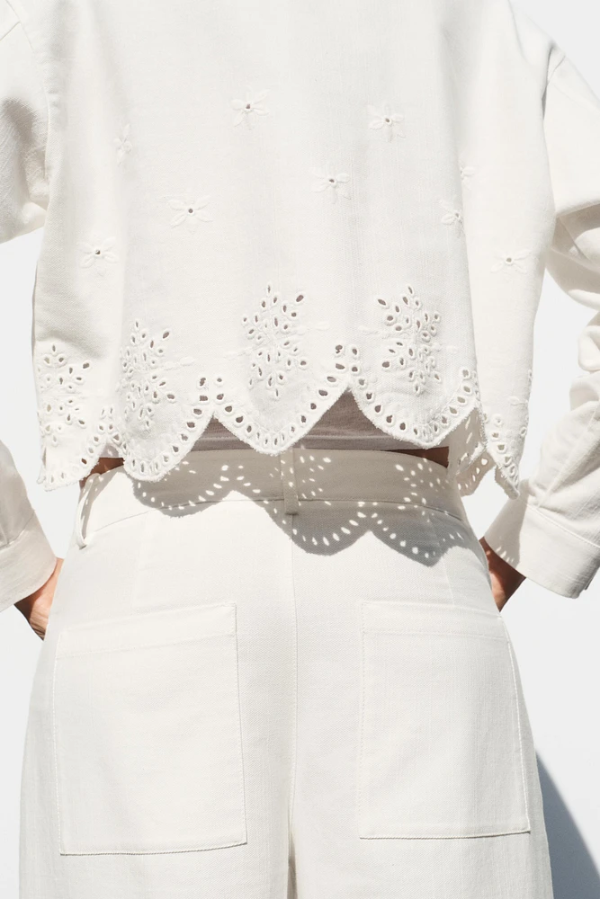 PERFORATED EMBROIDERY JACKET
