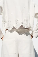 PERFORATED EMBROIDERY JACKET