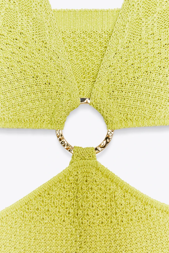 CUT OUT KNIT DRESS