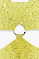 CUT OUT KNIT DRESS