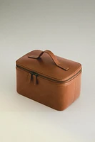 SMALL LEATHER TOILETRY BAG