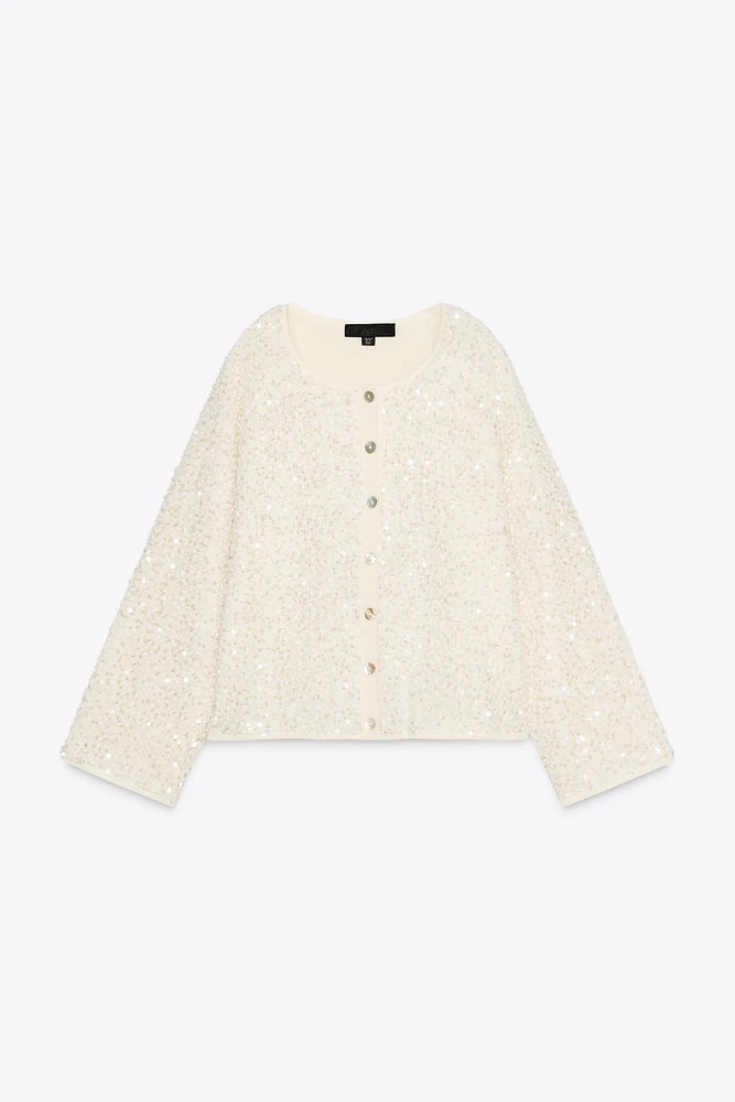 SEQUIN CARDIGAN