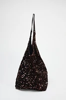 FLOWY SEQUIN TOTE BAG