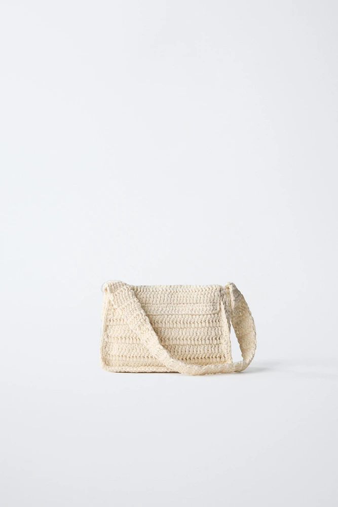FLORAL CROCHET CROSSBODY BAG