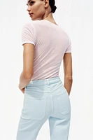 JEAN Z1975 FLARE TAILLE HAUTE BOUTONS