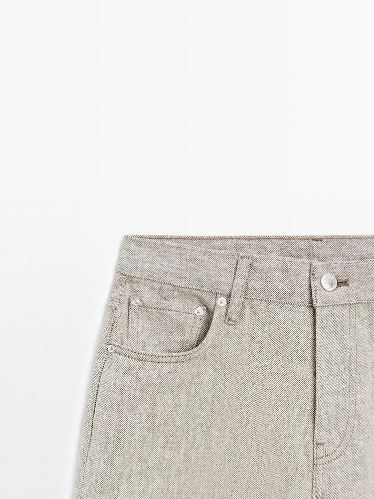 Jean wide leg taille moyenne