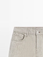 Jean wide leg taille moyenne