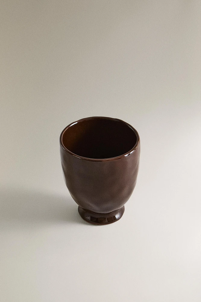 SHINY TERRACOTTA TOOTHBRUSH HOLDER