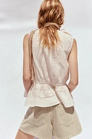 LACE TRIM SLEEVELESS TOP