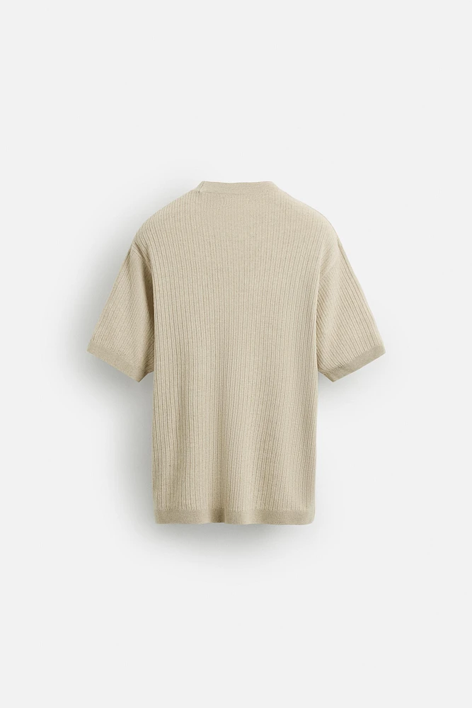T-SHIRT EN MAILLE JACQUARD