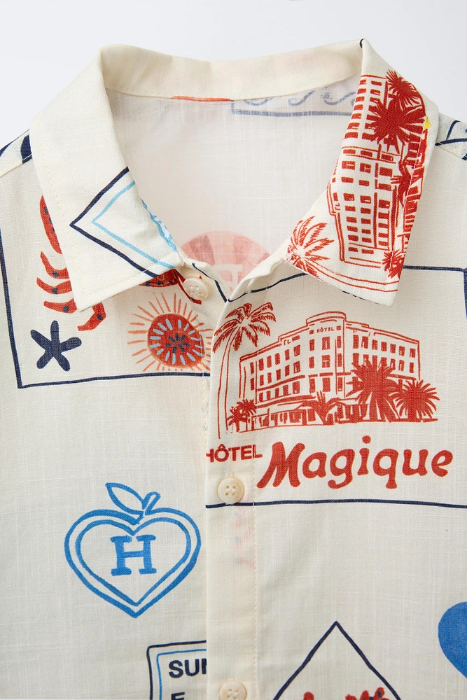 CHEMISE IMPRIMÉ HÔTEL MAGIQUE © X ZARA