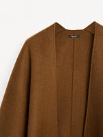 Cape en drap de laine mélangée
