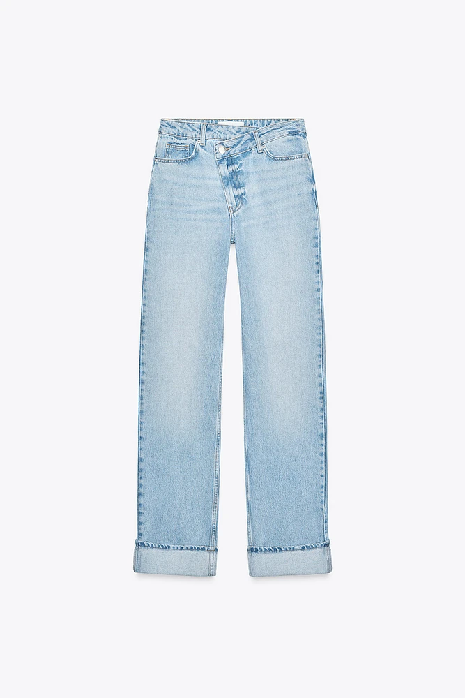 JEAN Z1975 STRAIGHT FULL LENGTH TAILLE HAUTE CROISÉE