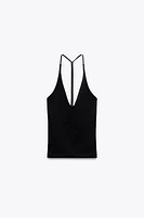 HALTER TOP WITH BACK STRAP