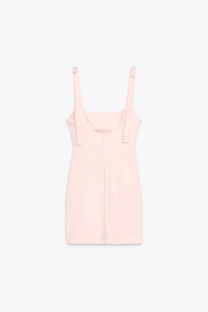SHORT TIE-STRAP DRESS