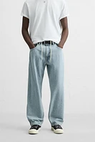 RELAXED FIT DRAWSTRING JEANS
