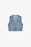 GILET Z1975 COURT EN JEAN