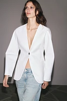 BLAZER TAILLÉ EN LIN 100 % ZW COLLECTION
