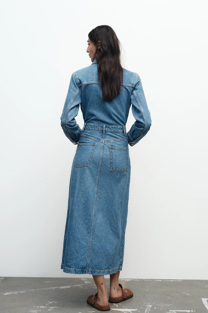 ROBE Z1975 MI-LONGUE EN JEAN