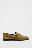 SUEDE PENNY LOAFERS