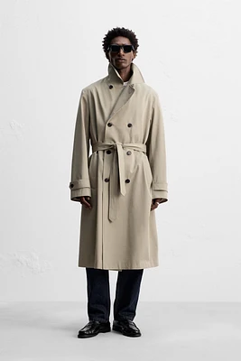 MANTECO WATER REPELLENT LONG TRENCH COAT