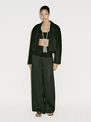Veste courte en cuir et daim - Limited Edition