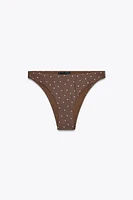 CULOTTE DE BIKINI EN TULLE À POIS