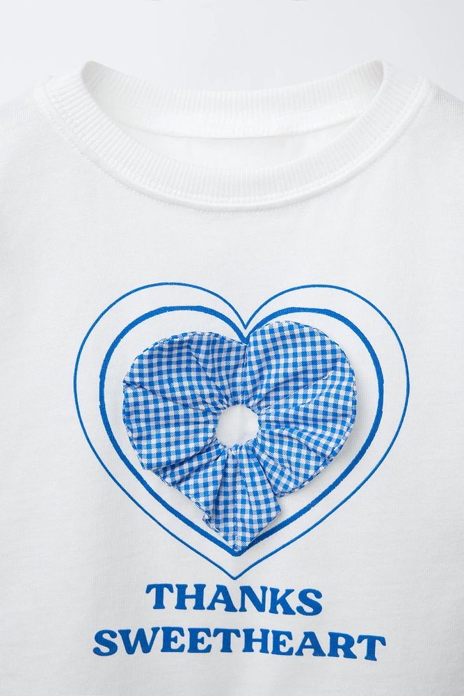 T-SHIRT APPLIQUÉ CARREAUX VICHY