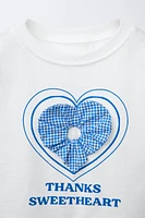 T-SHIRT APPLIQUÉ CARREAUX VICHY