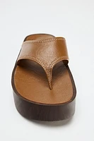 SOFT LEATHER PLATFORM SANDALS