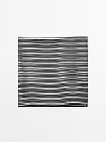 100% silk striped scarf