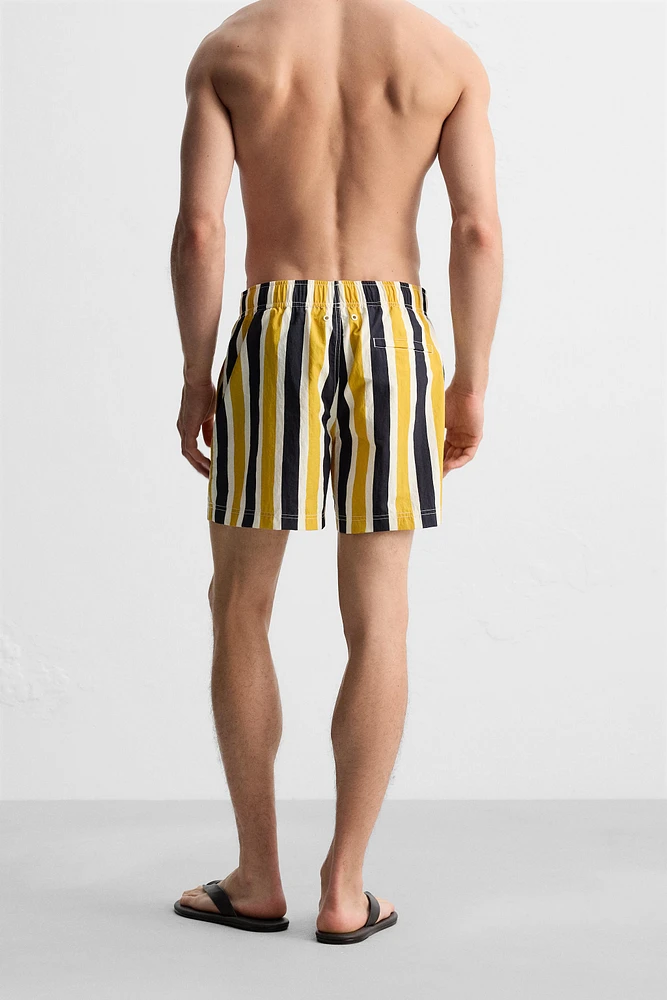 STRIPED MID-LENGTH SWIMSUIT