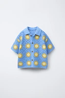 CHEMISE EN MAILLE CROCHET SOLEILS