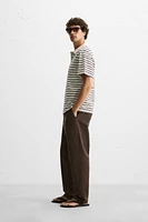 STRIPED PIQUÉ POLO SHIRT