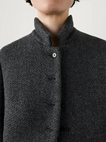 Short textured wool blend jacket